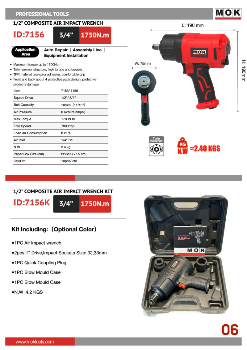 Súng Siết Ốc Khí Nén 1 Inch MOK - 7165