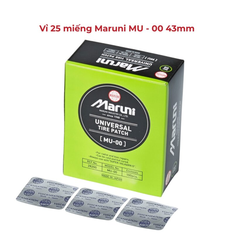 Vỉ 25 Miếng Vá Lốp Maruni MU-00 Tròn 43mm