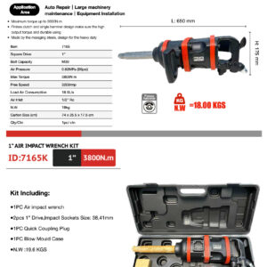 Súng Siết Ốc Khí Nén 1 Inch MOK - 7165